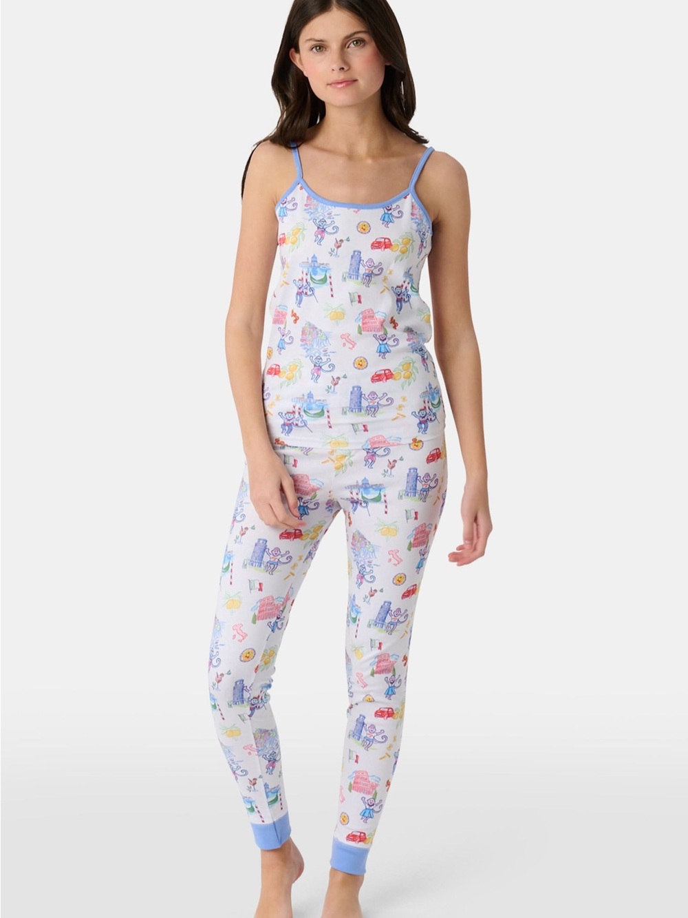 Kids Roller Rabbit Italy Monkey Print Pajama Set - Multicolor - Picture 3 of 3